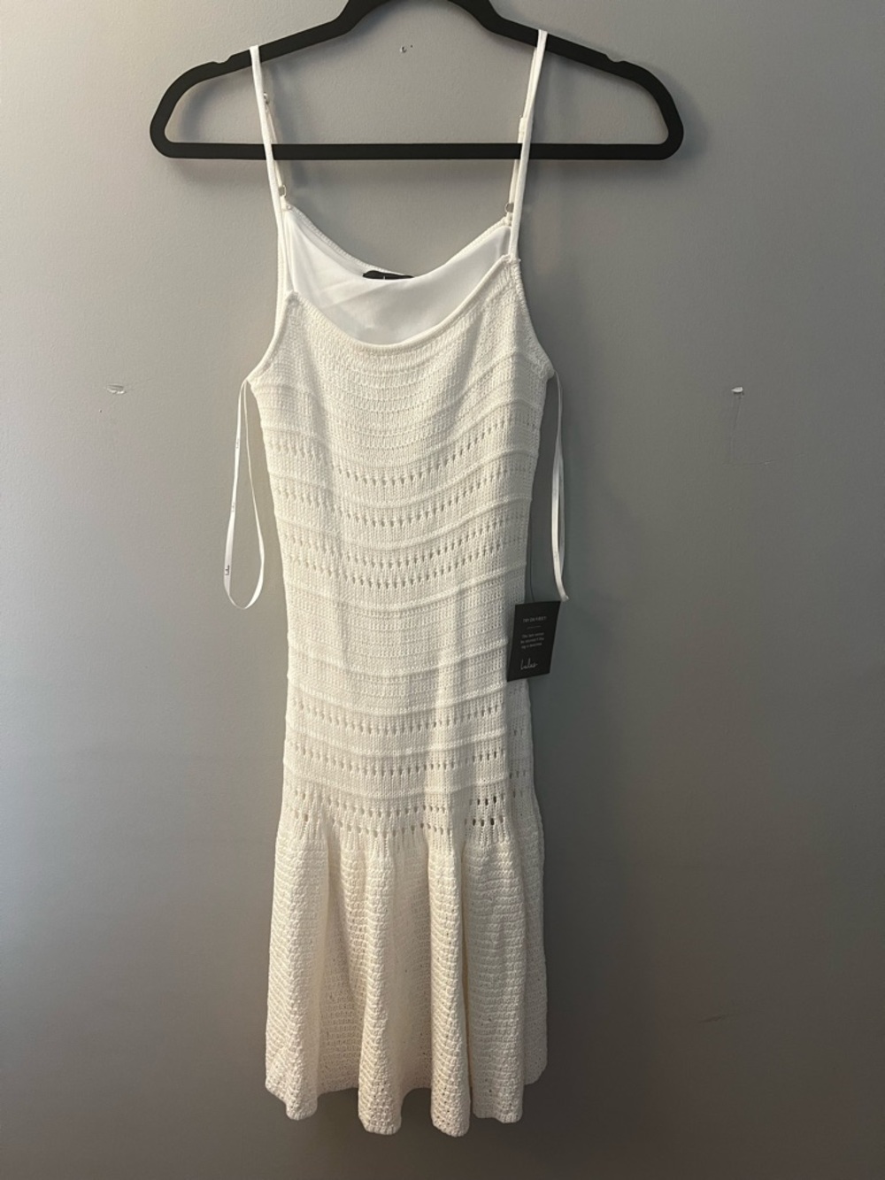 Lulus Palm Springs Sweetie White Sweater Knit Sleeveless Mini Dress - Size XS